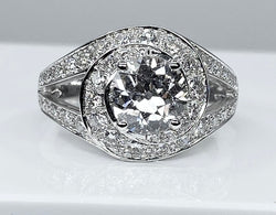 Bague tourbillon en or 18 carats en diamants - Castafiore