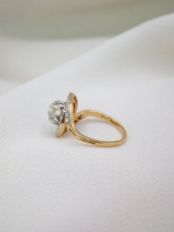 Bague tourbillon en or et diamant Old European Cut 0,9ct - Castafiore