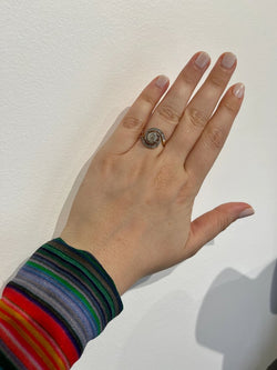 Bague tourbillon en or et diamant Old European Cut 0,9ct - Castafiore