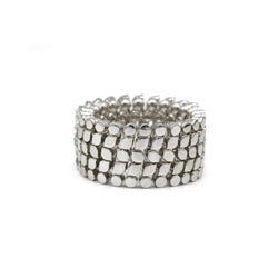 Bague transformation bracelet en or blanc et diamants - Castafiore