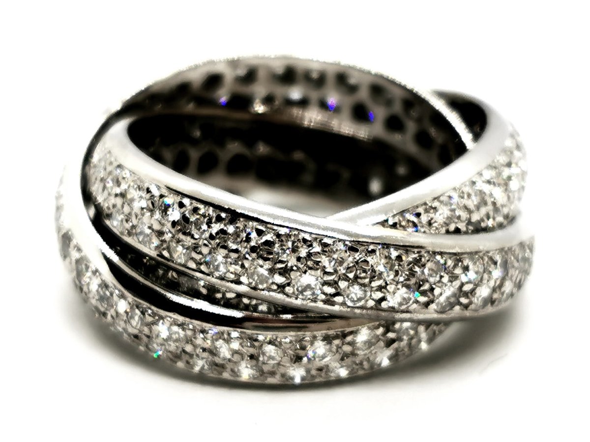 Bague Trilogie Or blanc Diamant - Castafiore