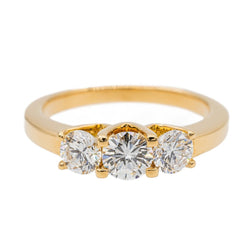 Bague Trilogie Or jaune Diamant - Castafiore
