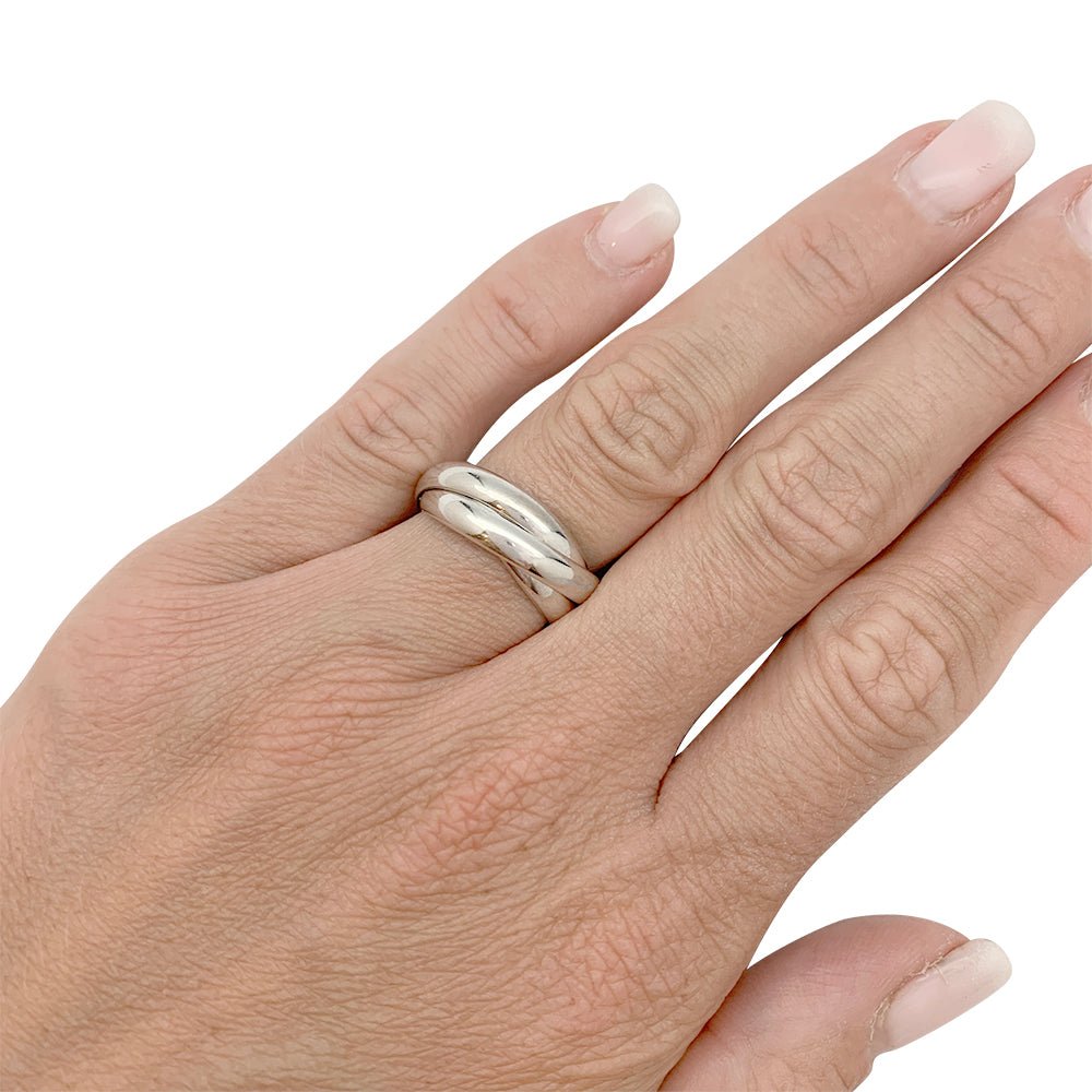 Bague "Trinity" CARTIER or blanc, moyen modèle - Castafiore