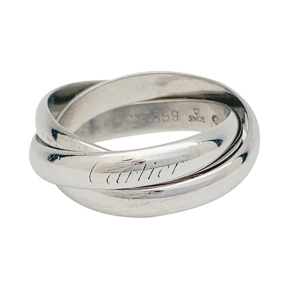 Bague "Trinity" CARTIER or blanc, moyen modèle - Castafiore