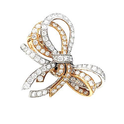 Bague VAN CLEEF & ARPELS, "Double Noeud", or blanc, or rose, diamants - Castafiore