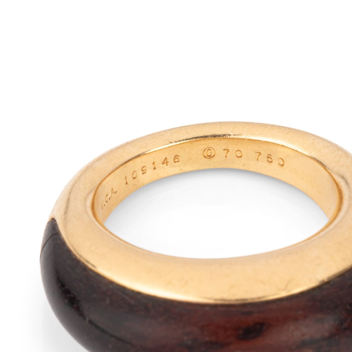 Bague VAN CLEEF & ARPELS en or jaune et bois d'amourette - Castafiore