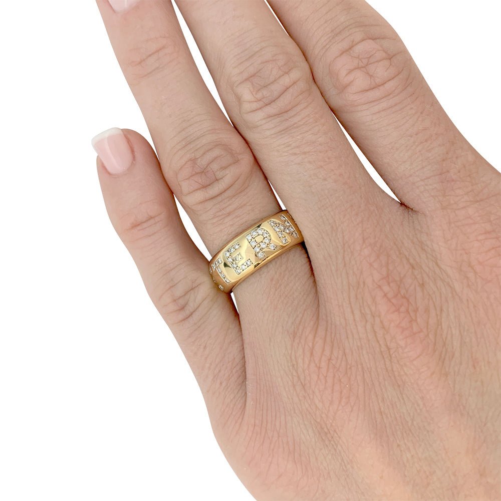 Bague Van Cleef & Arpels, "Eternity ring", or jaune, diamants - Castafiore