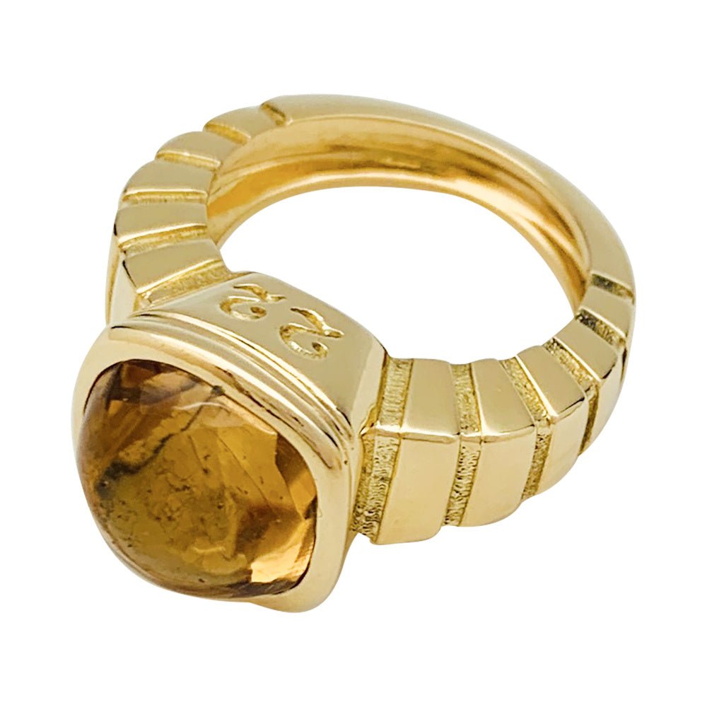 Bague Van Cleef & Arpels "Façade" en or jaune, citrine - Castafiore