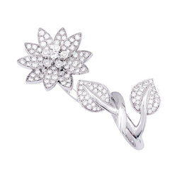 Bague VAN CLEEF & ARPELS "Lotus" en or blanc et diamants. - Castafiore