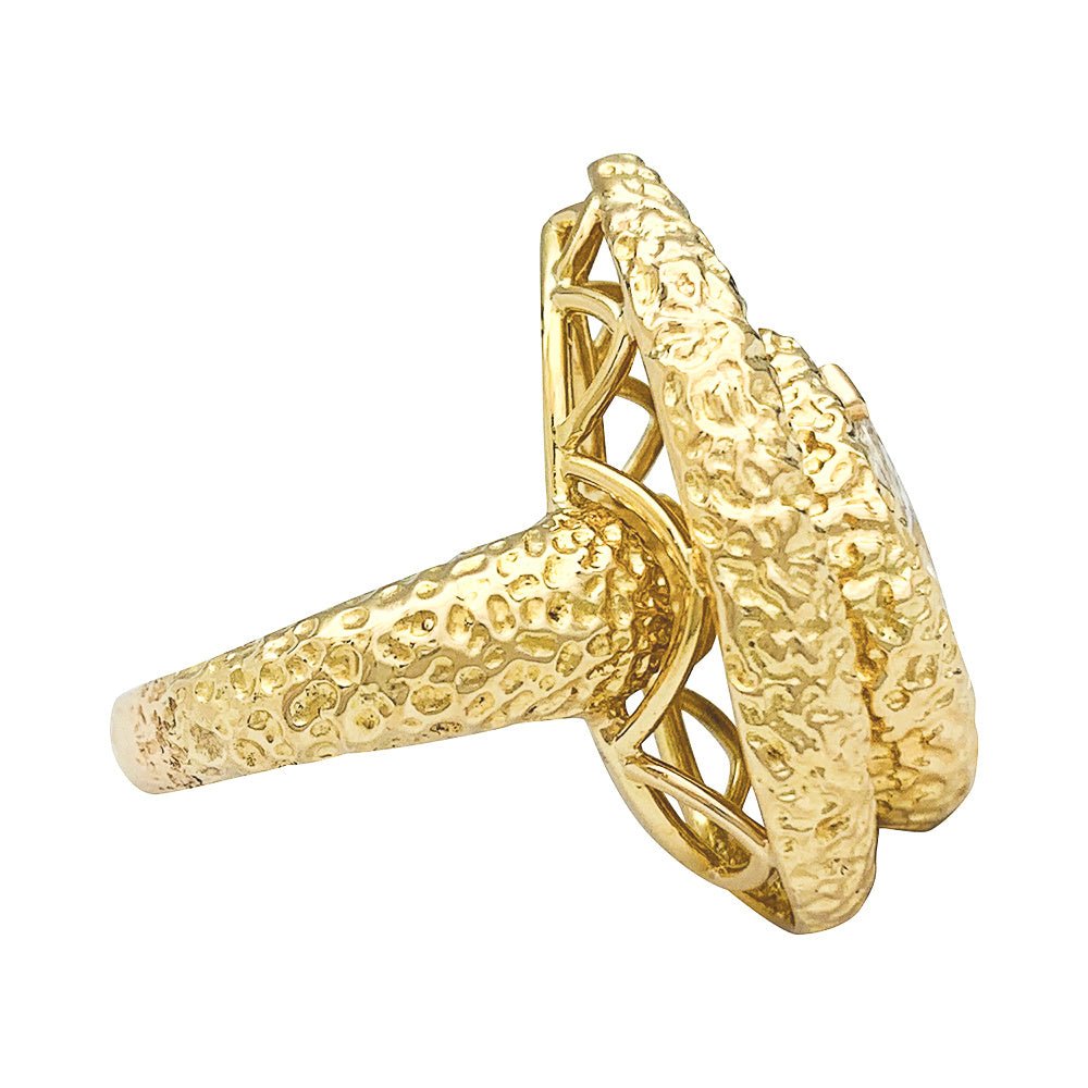 Bague VAN CLEEF & ARPELS, or jaune, diamant navette - Castafiore