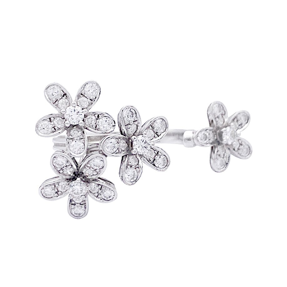 Bague VAN CLEEF & ARPELS "Socrate" en or blanc et diamants - Castafiore