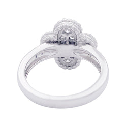 Bague VAN CLEEF & ARPELS "Vintage Alhambra", en or blanc et diamants - Castafiore