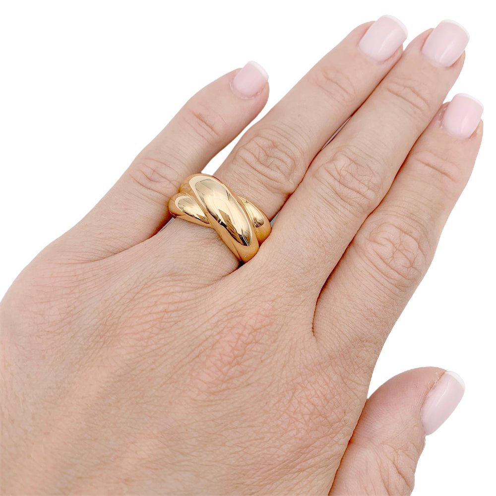 Bague vintage Cartier, "Colisée", or jaune. - Castafiore