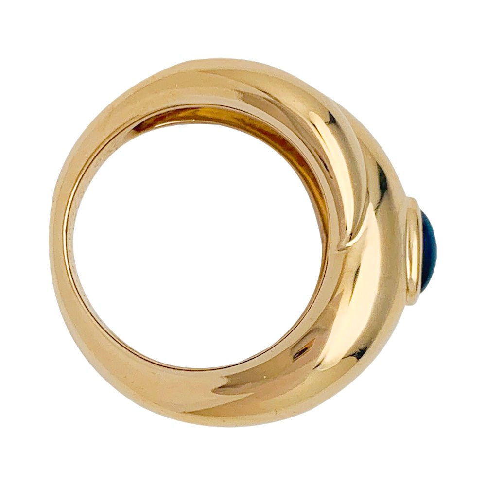 Bague vintage CARTIER, "Colisée", or jaune, saphir - Castafiore