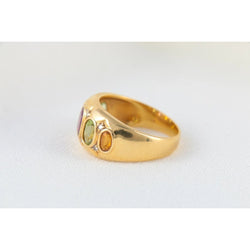 Bague Vintage en Or, Diamants et Pierres Fines - Castafiore