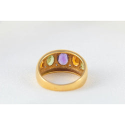 Bague Vintage en Or, Diamants et Pierres Fines - Castafiore