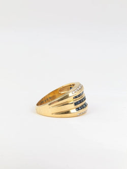 Bague vintage en or, saphirs et diamants - Castafiore
