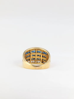 Bague vintage en or, saphirs et diamants - Castafiore