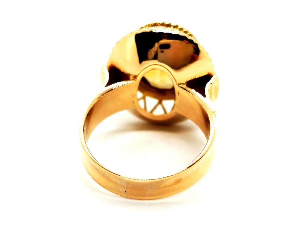 Bague Vintage Or jaune Citrine - Castafiore
