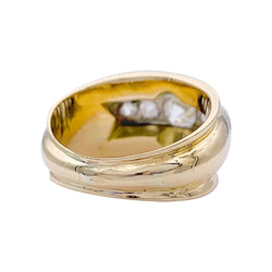 Bague vintage or jaune et diamants. - Castafiore
