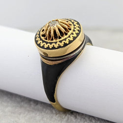 Bague XIXème en or jaune et diamant - Castafiore