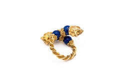 Bague ZOLOTAS en or jaune et lapis lazuli - Castafiore