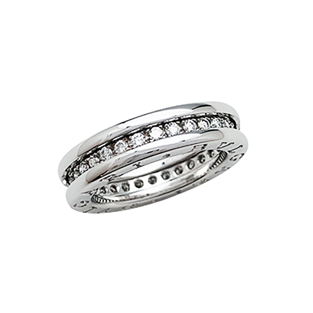 Bague"B.Zero1" BULGARI, or blanc et diamants - Castafiore