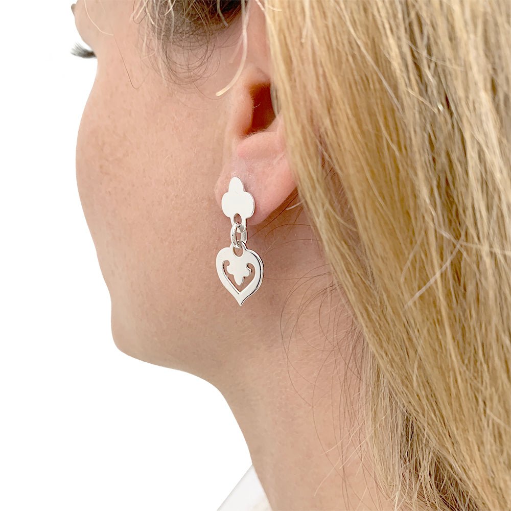 Boucles d'oreille O.J. PERRIN "Légendes" en or blanc - Castafiore