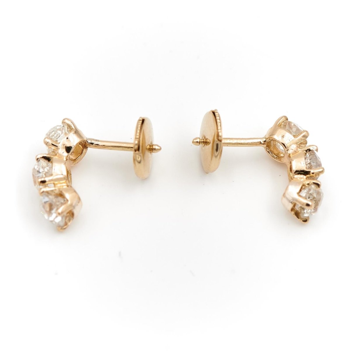 Boucles d'oreilles Alpa en or jaune et diamant - Castafiore