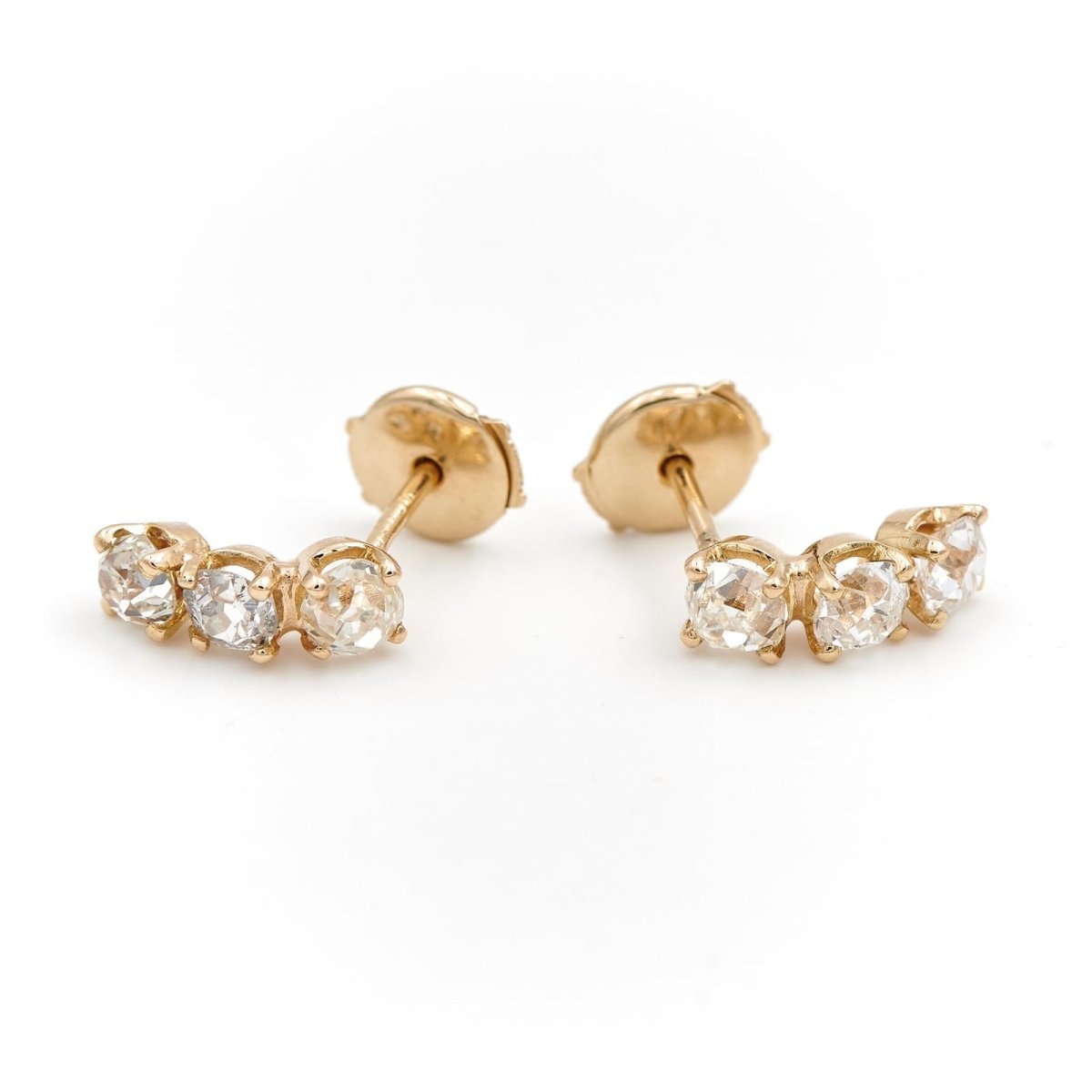 Boucles d'oreilles Alpa en or jaune et diamant - Castafiore