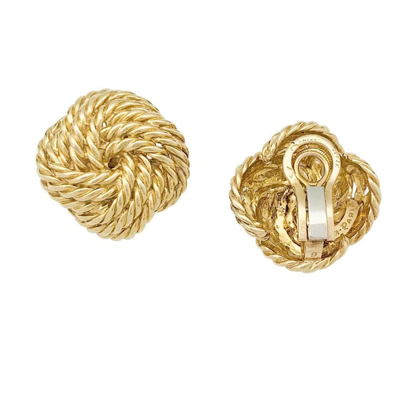 Boucles d'oreilles BOUCHERON vintage en or jaune - Castafiore