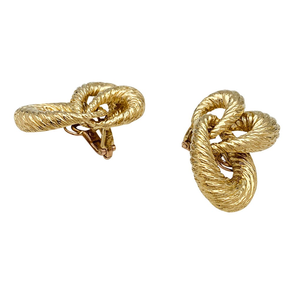 Boucles d'oreilles BOUCHERON vintage en or jaune - Castafiore