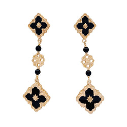 Boucles d'oreilles Buccellati, "Opera Color", onyx, or rose - Castafiore