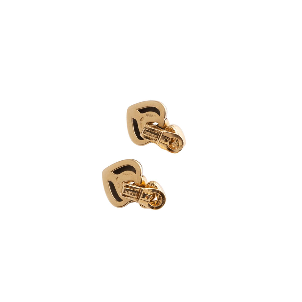 Boucles d'oreilles BULGARI en or jaune et acier - Castafiore