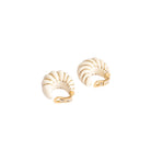 Boucles d'oreilles BULGARI formant clips en ivoire et fils torsadés en or jaune 18 carats - Castafiore