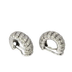 Boucles d'oreilles Cartier en or blanc et diamants - Castafiore