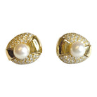 Boucles d'oreilles CARTIER, en or jaune, perles et diamants - Castafiore