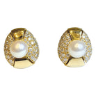 Boucles d'oreilles CARTIER, en or jaune, perles et diamants - Castafiore