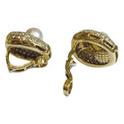 Boucles d'oreilles CARTIER, en or jaune, perles et diamants - Castafiore