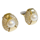 Boucles d'oreilles CARTIER, en or jaune, perles et diamants - Castafiore