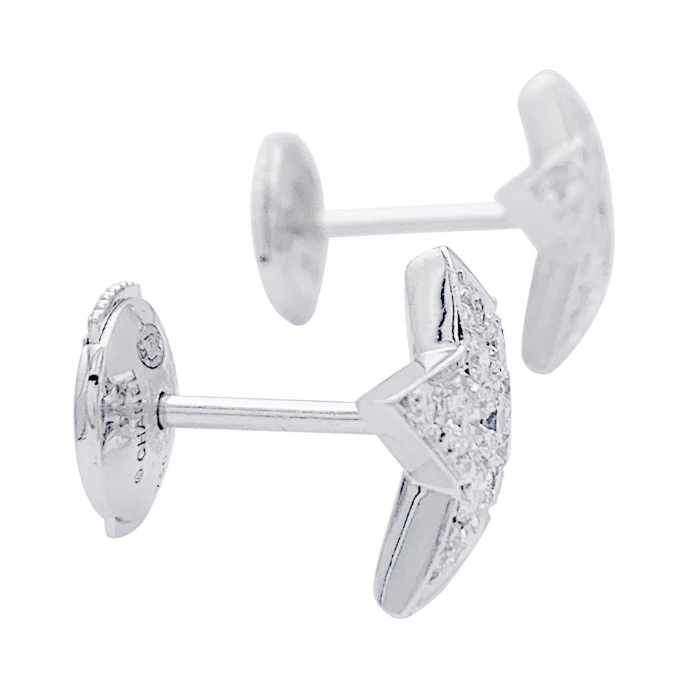 Boucles d'oreilles CHANEL "Comète" en or blanc et diamants - Castafiore