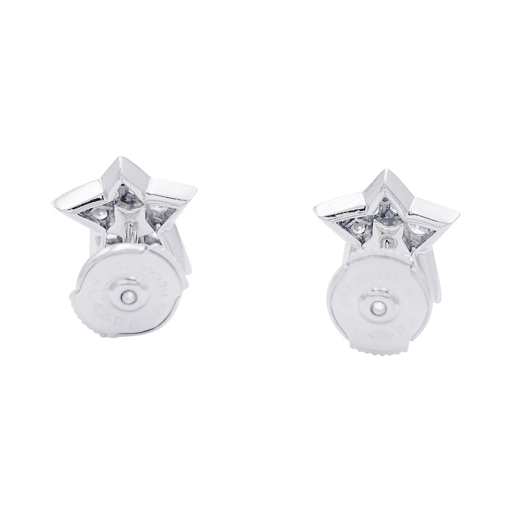 Boucles d'oreilles CHANEL "Comète" en or blanc et diamants - Castafiore