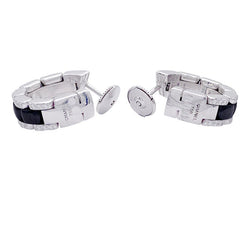 Boucles d'oreilles CHANEL "Ultra" en or blanc, céramique et diamants - Castafiore