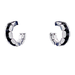 Boucles d'oreilles CHANEL "Ultra" en or blanc, céramique et diamants - Castafiore