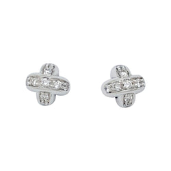 Boucles d'oreilles CHAUMET, "Liens" en or blanc et diamants - Castafiore