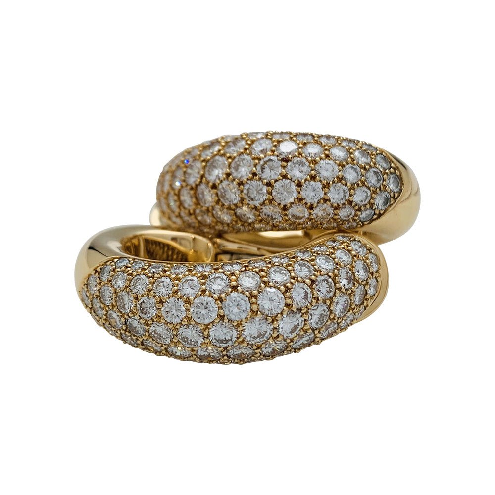 Boucles d'oreilles CHAUMET, modèle "Hommage à Venise", en or jaune et diamants - Castafiore