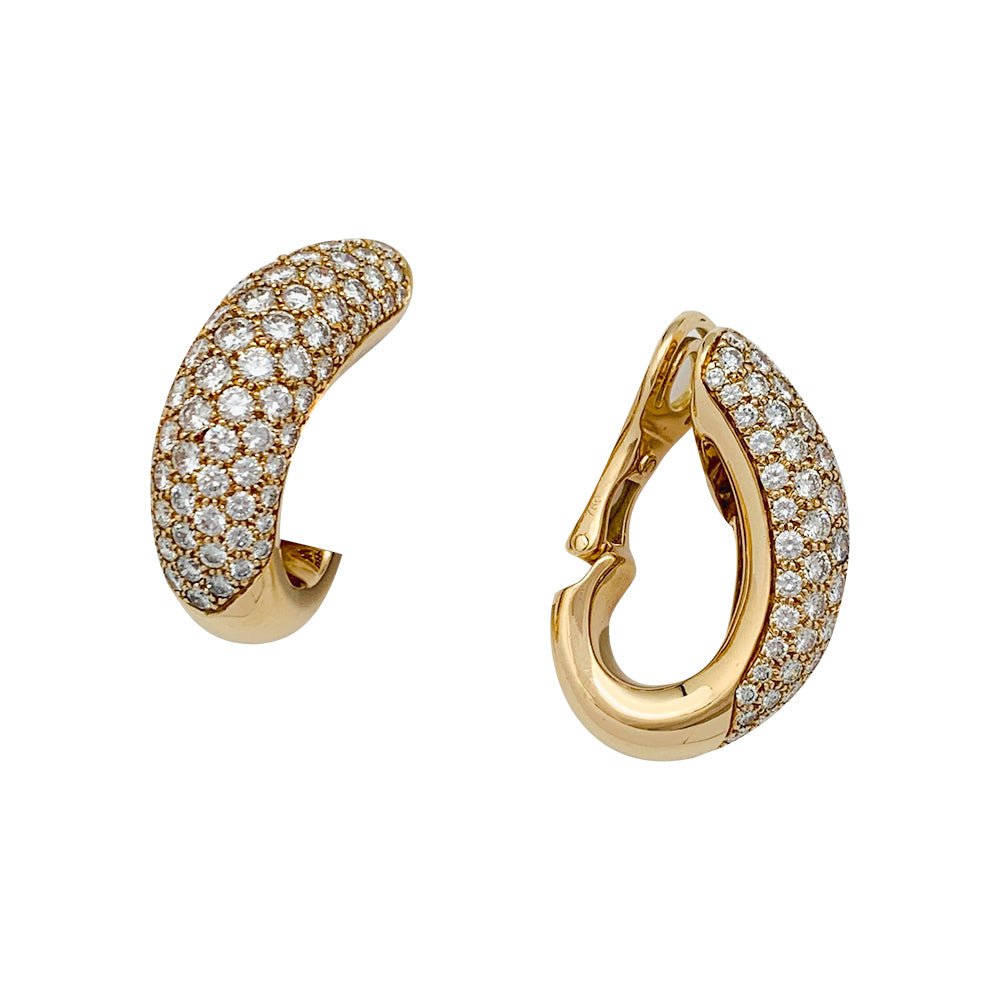 Boucles d'oreilles CHAUMET, modèle "Hommage à Venise", en or jaune et diamants - Castafiore