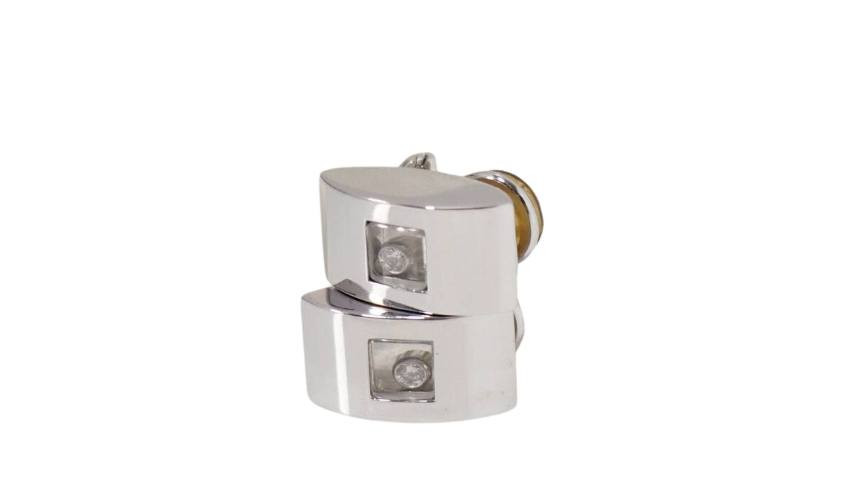 Boucles d'oreilles CHOPARD en or blanc et diamants - Castafiore