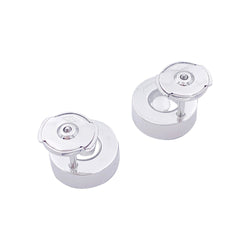 Boucles d'oreilles CHOPARD "Happy Diamonds" en or blanc et diamants. - Castafiore