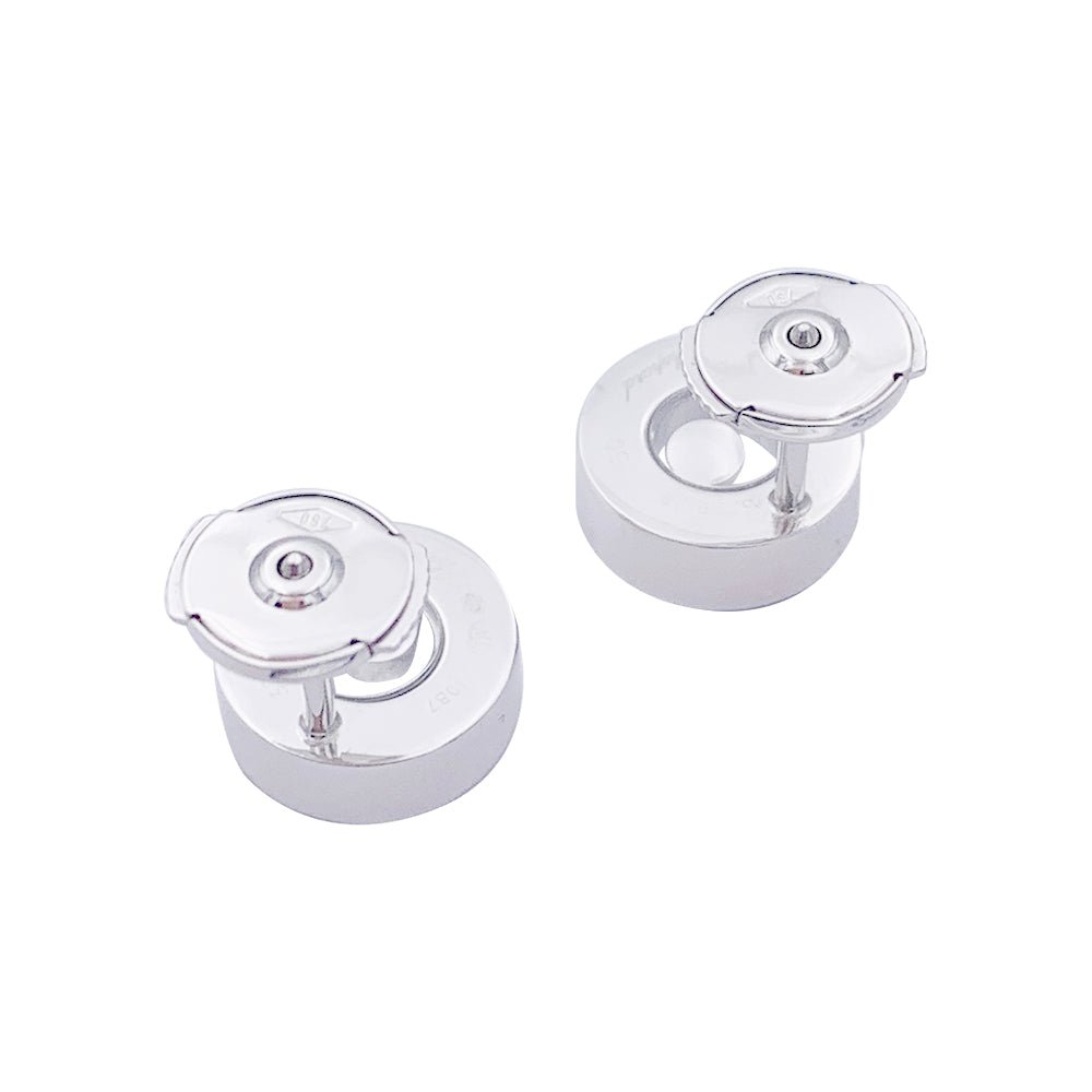 Boucles d'oreilles CHOPARD "Happy Diamonds" en or blanc et diamants. - Castafiore